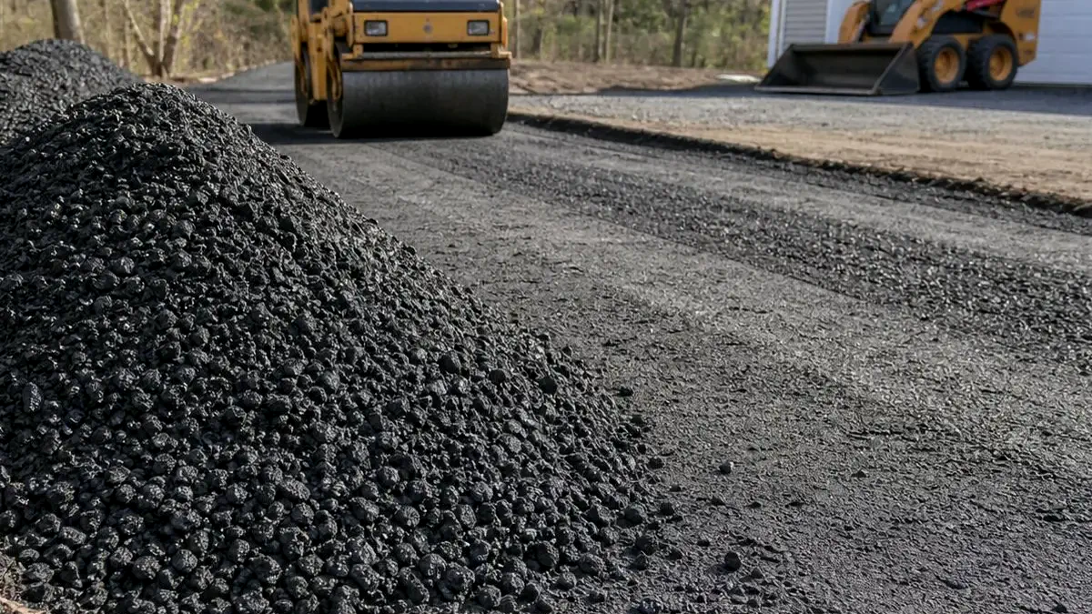 Compacted asphalt millings used to explain cubic yard to ton conversion